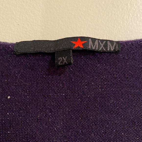 MXM  plus size purple 3/4 Top - Picture 2 of 3